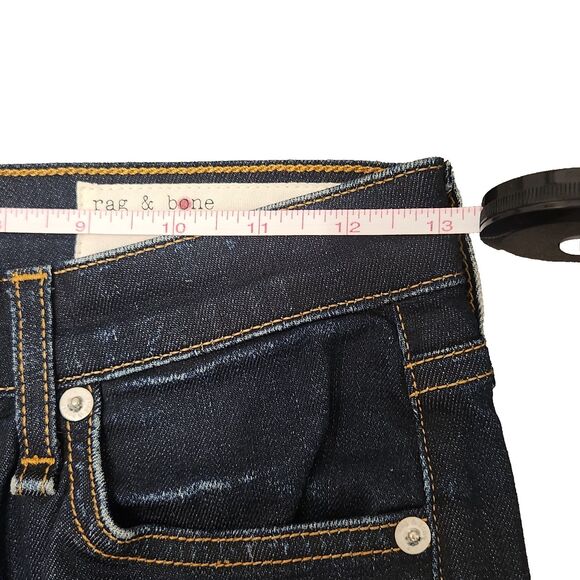 rag & bone Nina High Rise Jeans Women's Size 26 Dark Blue Stretch Denim Ankle - Picture 4 of 11